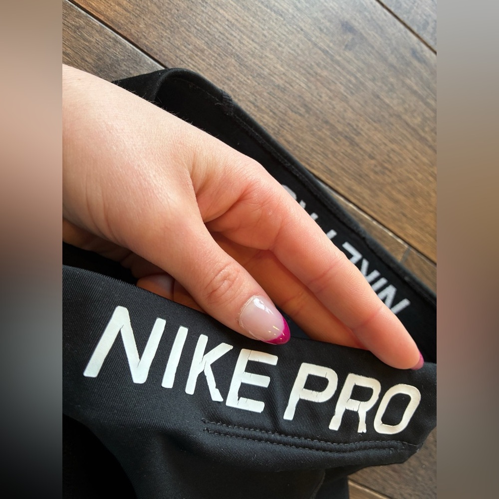 Black Nike Pros 3" Compression Spandex Athletic Gym Shorts, Size Small - Picture 5 of 7